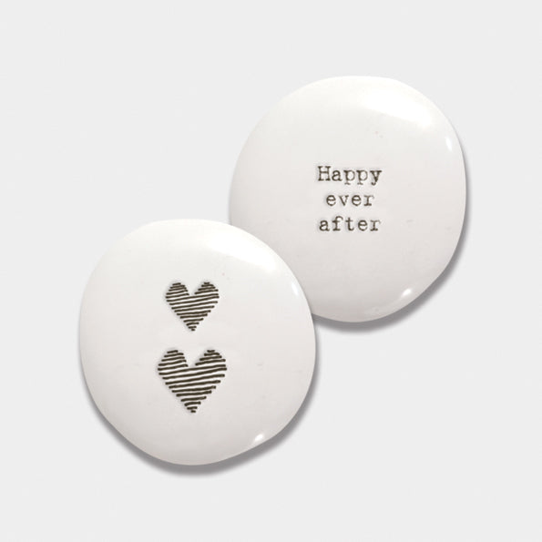 East Of India Porcelain Pebble Happy Ever After.