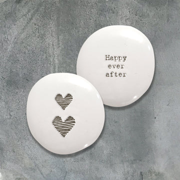 East Of India Porcelain Pebble Happy Ever After.