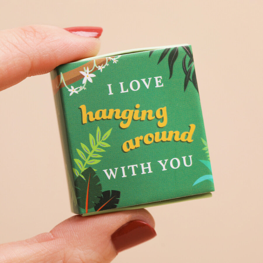 Lisa Angel Tiny Ceramic Matchbox Token Matchbox Ceramic Sloth 'I Love Hanging Around With You'  Positivity Gift