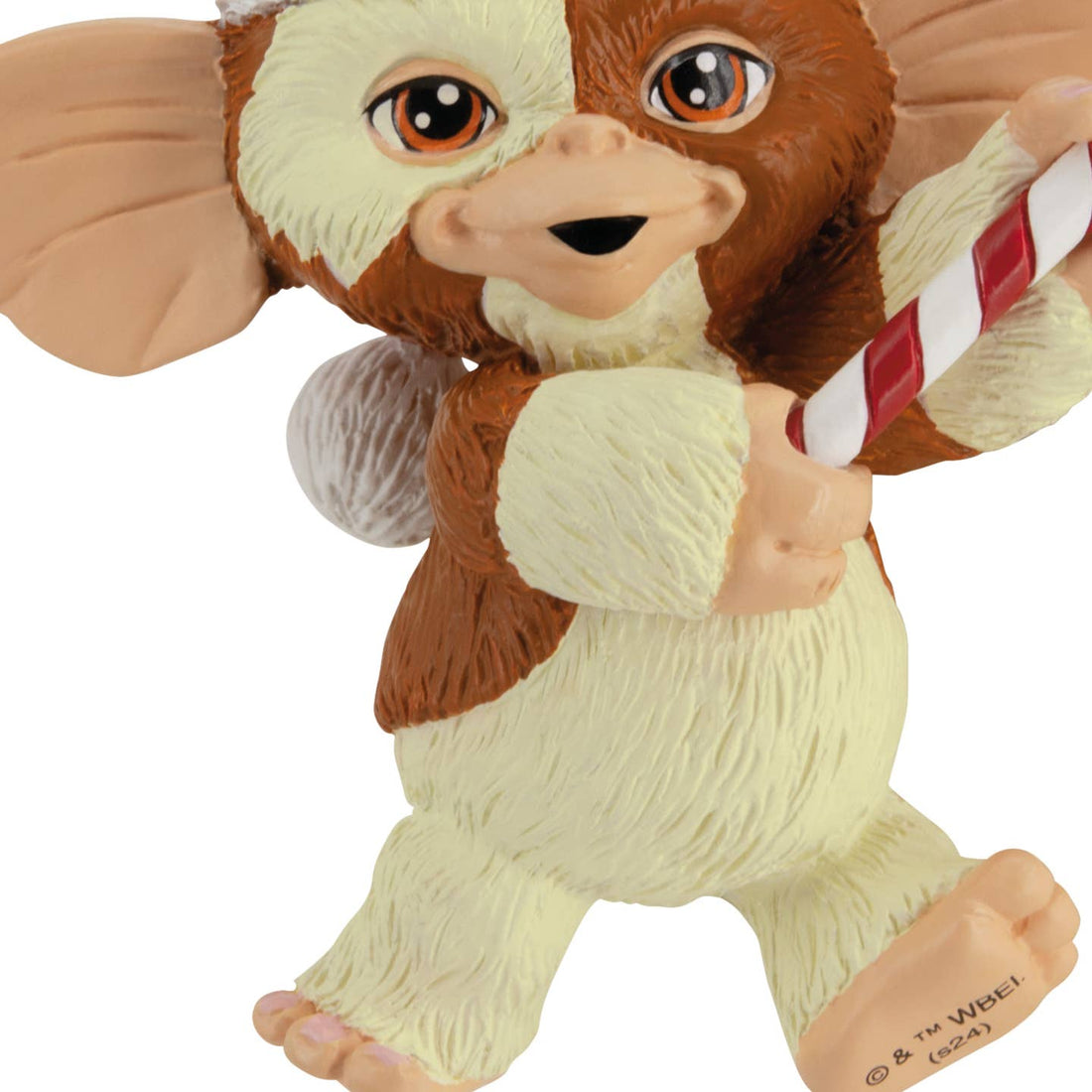 Gremlins Gizmo Christmas Candy Cane Resin Ornament.
