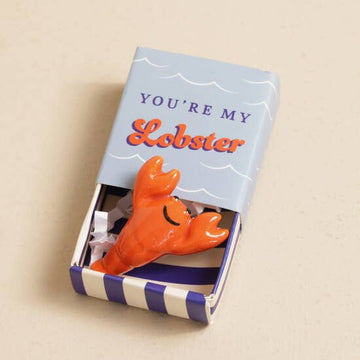Lisa Angel Tiny Matchbox Ceramic Tokens - Lobster.