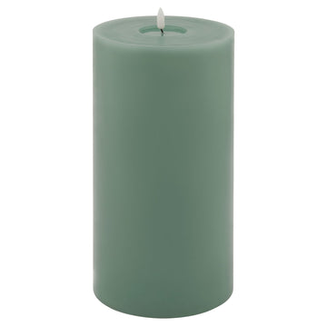 LED Real Wax Candle Sage Green LED Technology Battery Operated