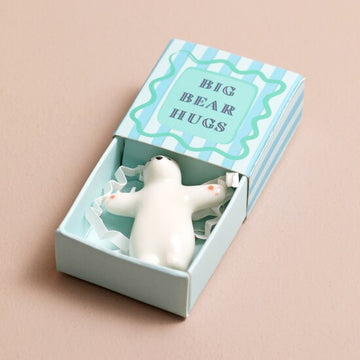 Lisa Angel Tiny Matchbox Ceramic Token Matchbox Ceramic Bear Hug 'Big Bear Hugs' Lisa Angel Positivity Gift