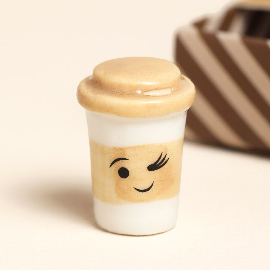 Lisa Angel Tiny Matchbox Ceramic Token Hug Token Matchbox Ceramic Latte 'Love You A Latte' Lisa Angel Positivity Gift