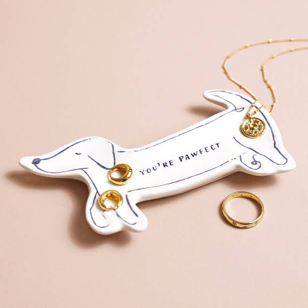 Lisa Angel Sausage Dog Quote Trinket Dish.
