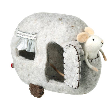 Heaven Sends Felt Mouse Glamping Caravan.