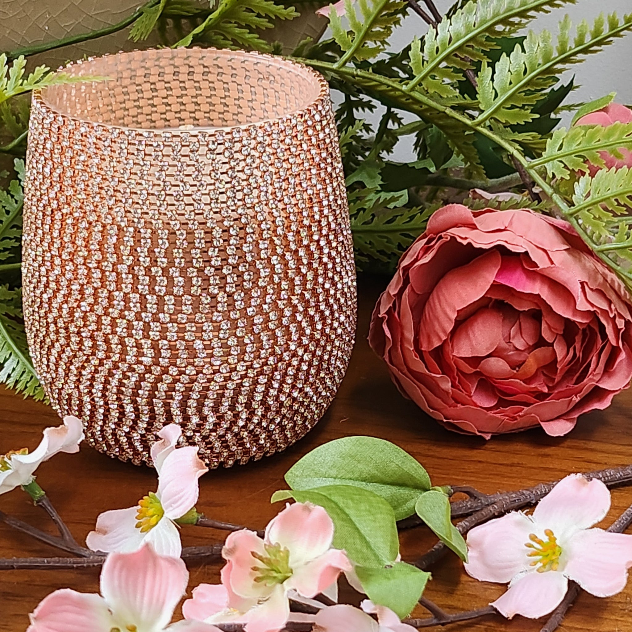 Cocosoy Luxury Scented Candle Handpoured In Stunning Rose Gold Diamante Jar Gift Boxed Choice Of Luxury Fragrances