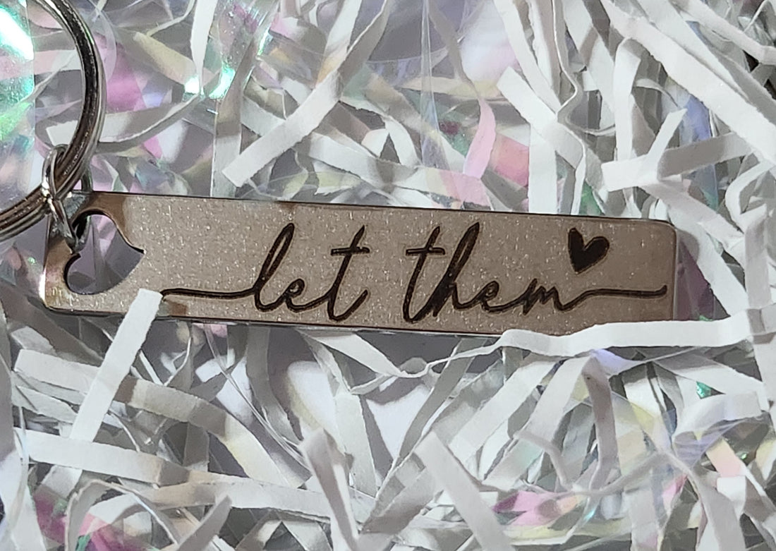 Mental Health Gift Box With Enamel Pin Badge & Keyring 'Let Them'  Self Love Suicide Prevention Anti Bullying