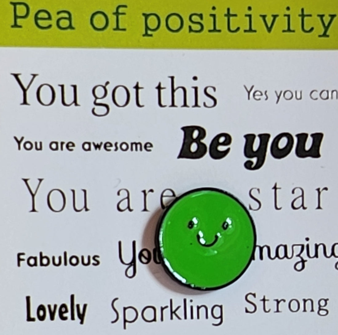 Positive Enamel Pin Badge  'Pea Of Positivity, You Got This You Are A Star' Pea Pin Badge On Gift Card  Breakup Mental Health Suicide Prevention Self Esteem Positive