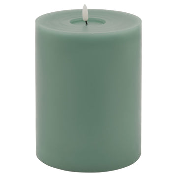 LED Real Wax Candle Sage Green LED Technology