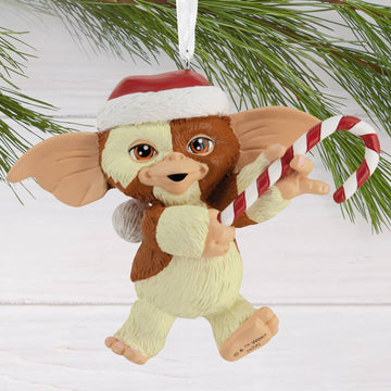 Gremlins Gizmo Christmas Candy Cane Resin Ornament.