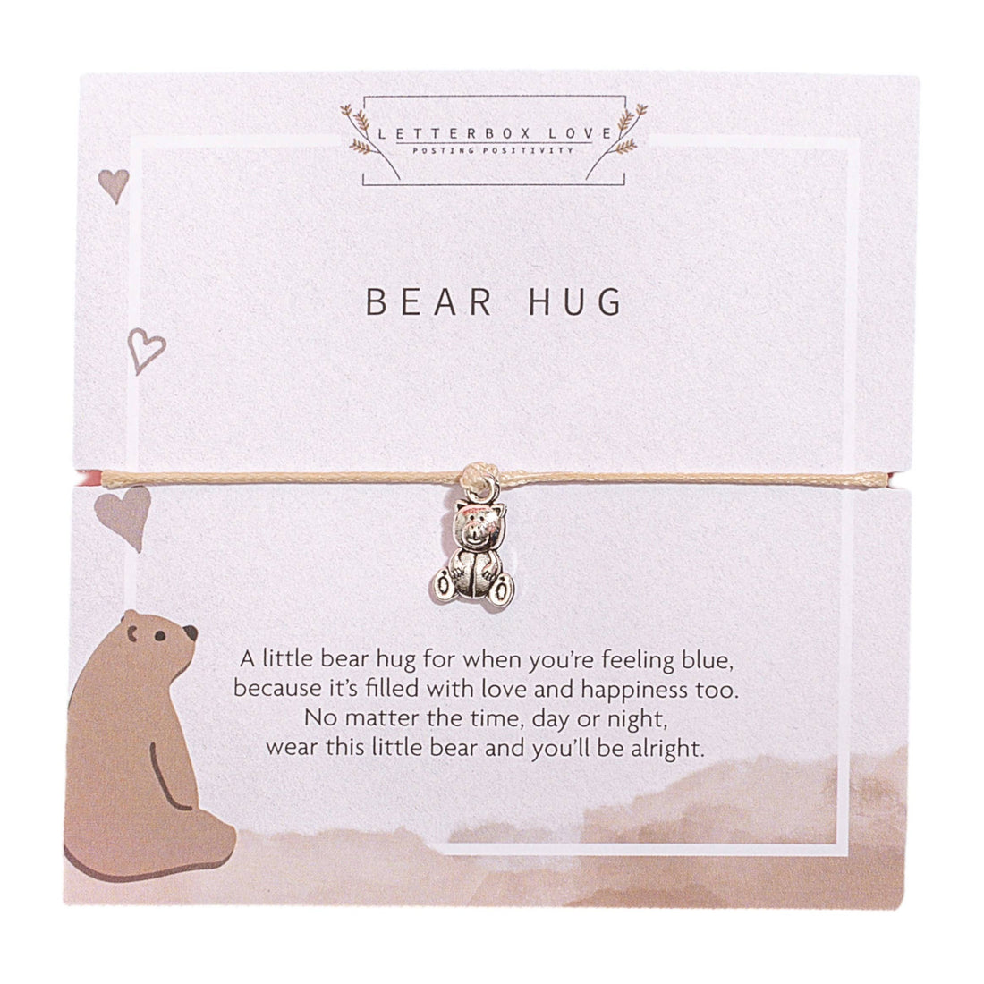 Bear Hug Wish Bracelet - Letterbox Love