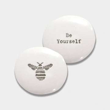 East Of India Porcelain Pebble Be Yourself.