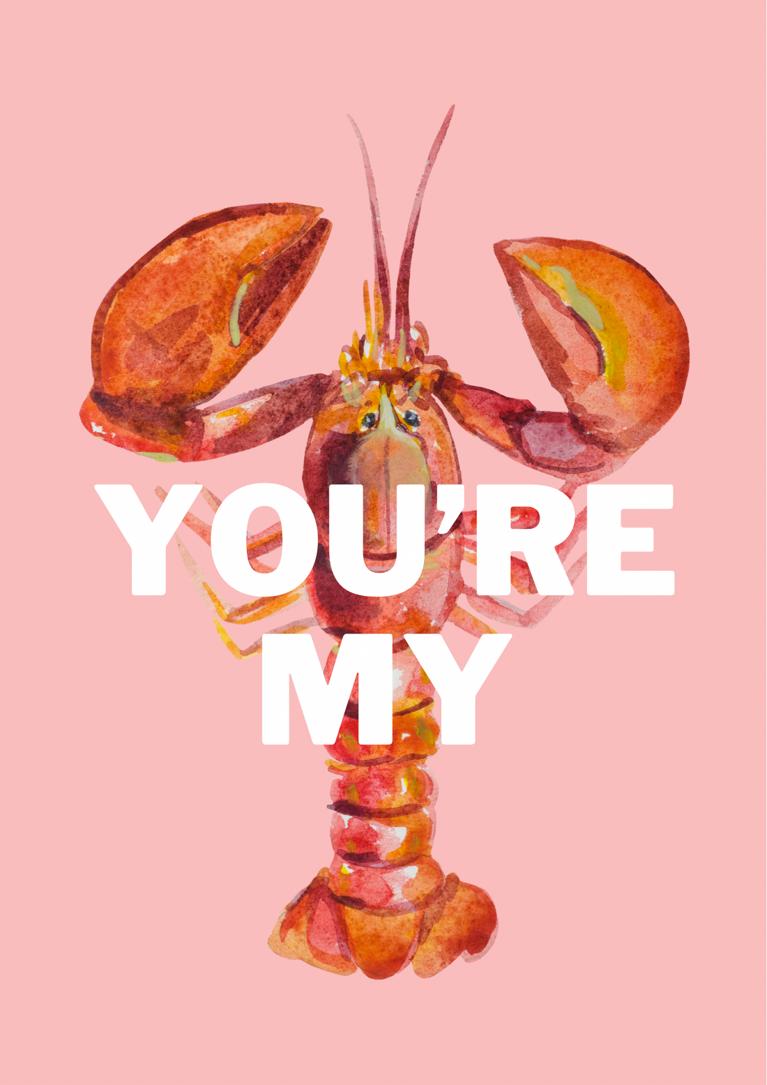 Wall Art You’re My Lobster Print: 5x7 Blue Iris Designs