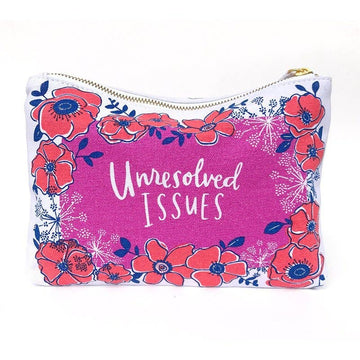 Unresolved Issues Canvas Zip Bag Positive Affirmation.