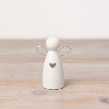 Angel Ceramic Ornament With Wire Wings Large.