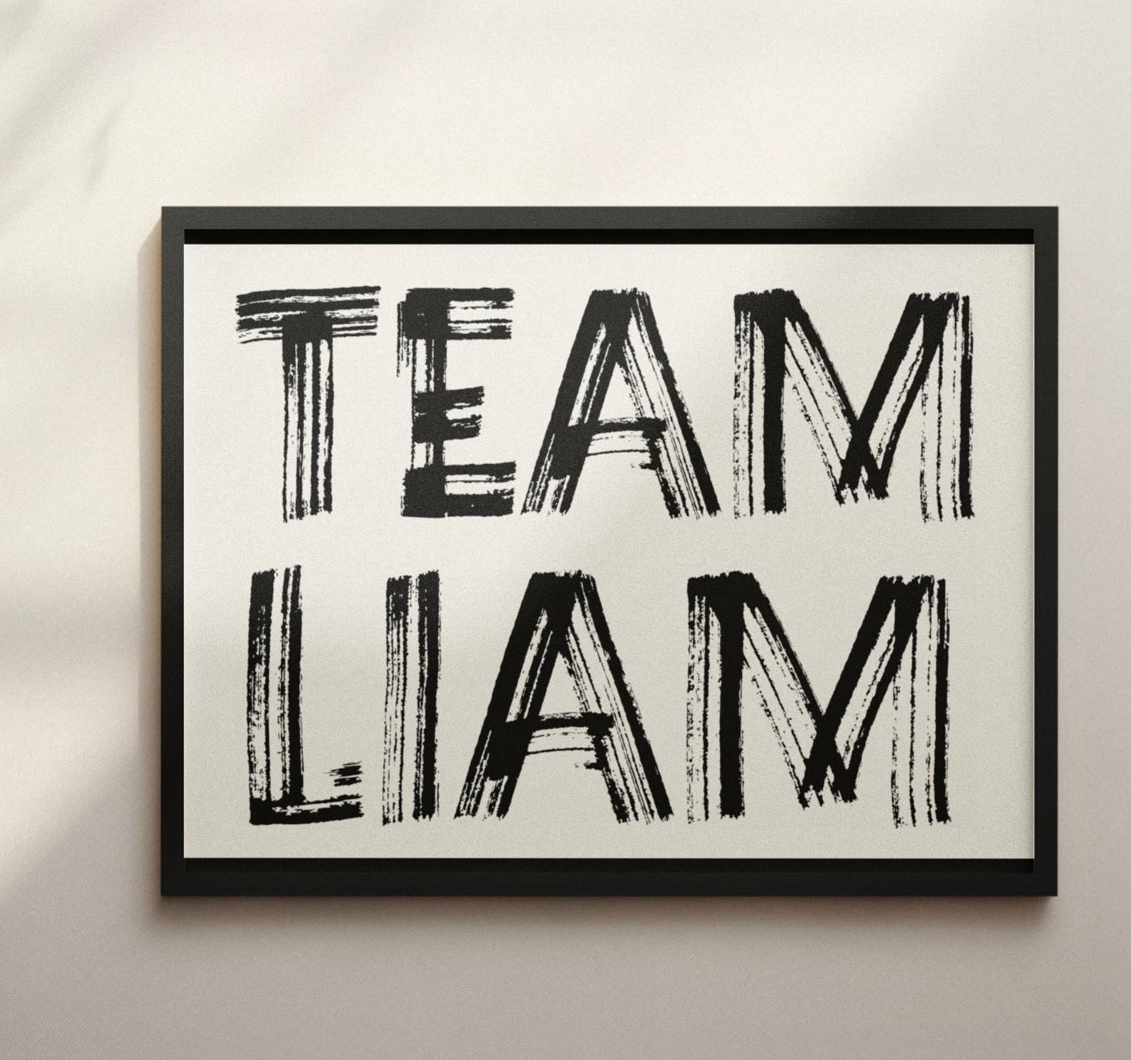 Wall Art Team Liam Oasis Inspired Print: A4 Unframed Blue Iris Designs