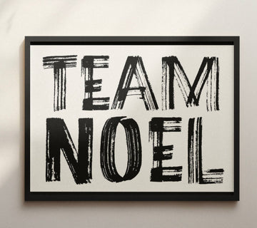Team Noel Wall Art Oasis Inspired Print: 10x8 Unframed Blue Iris Designs
