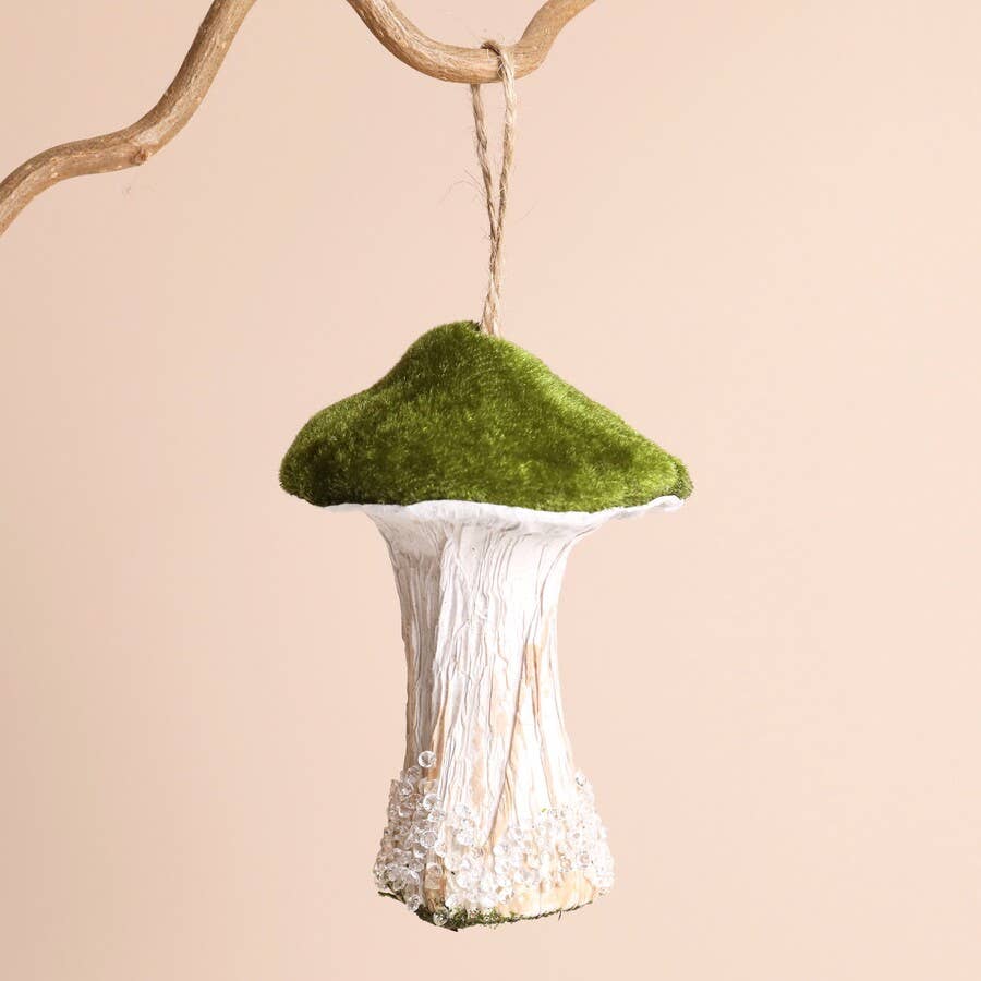 Lisa Angel Green Mushroom Hanging Decoration.