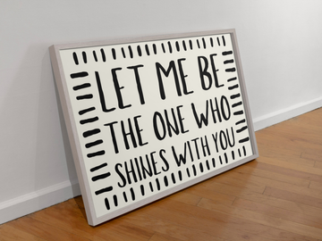 Wall Art Oasis Inspired Let Me Be The One Who Shines With You Print: 10x8 Unframed Blue Iris Designs