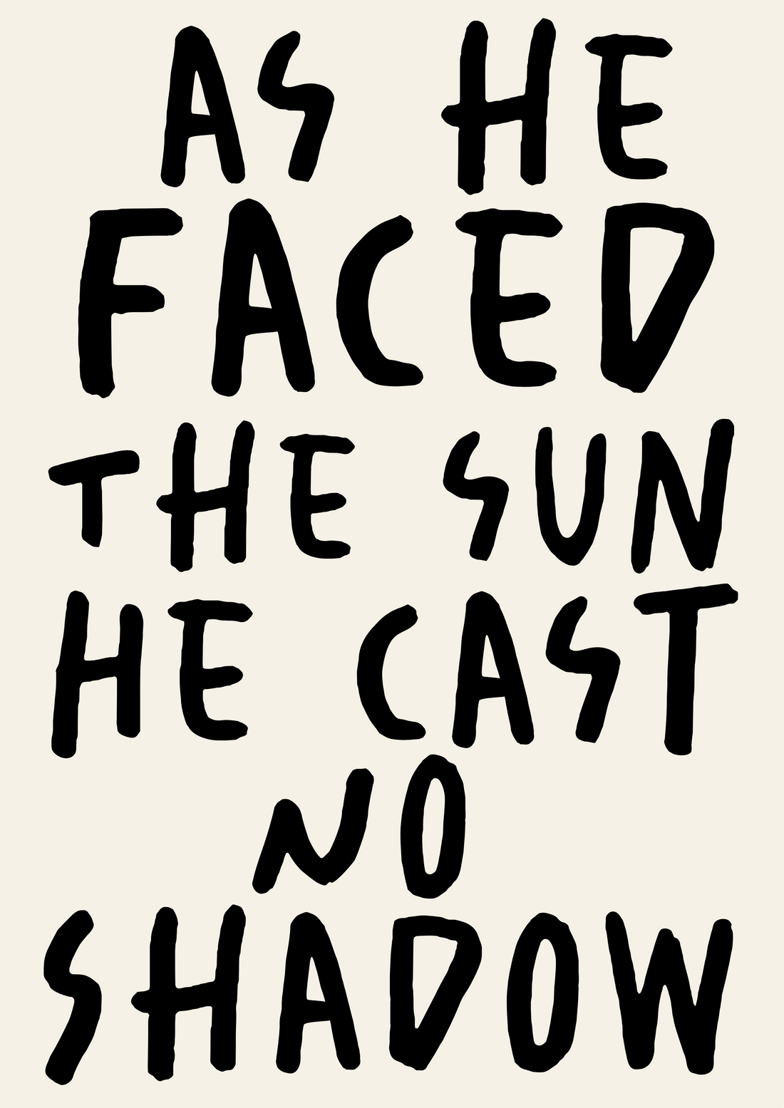 Oasis Inspired Wall Art As He Faced The Sun He Cast No Shadow Print: 10x8 Unframed Blue Iris Designs