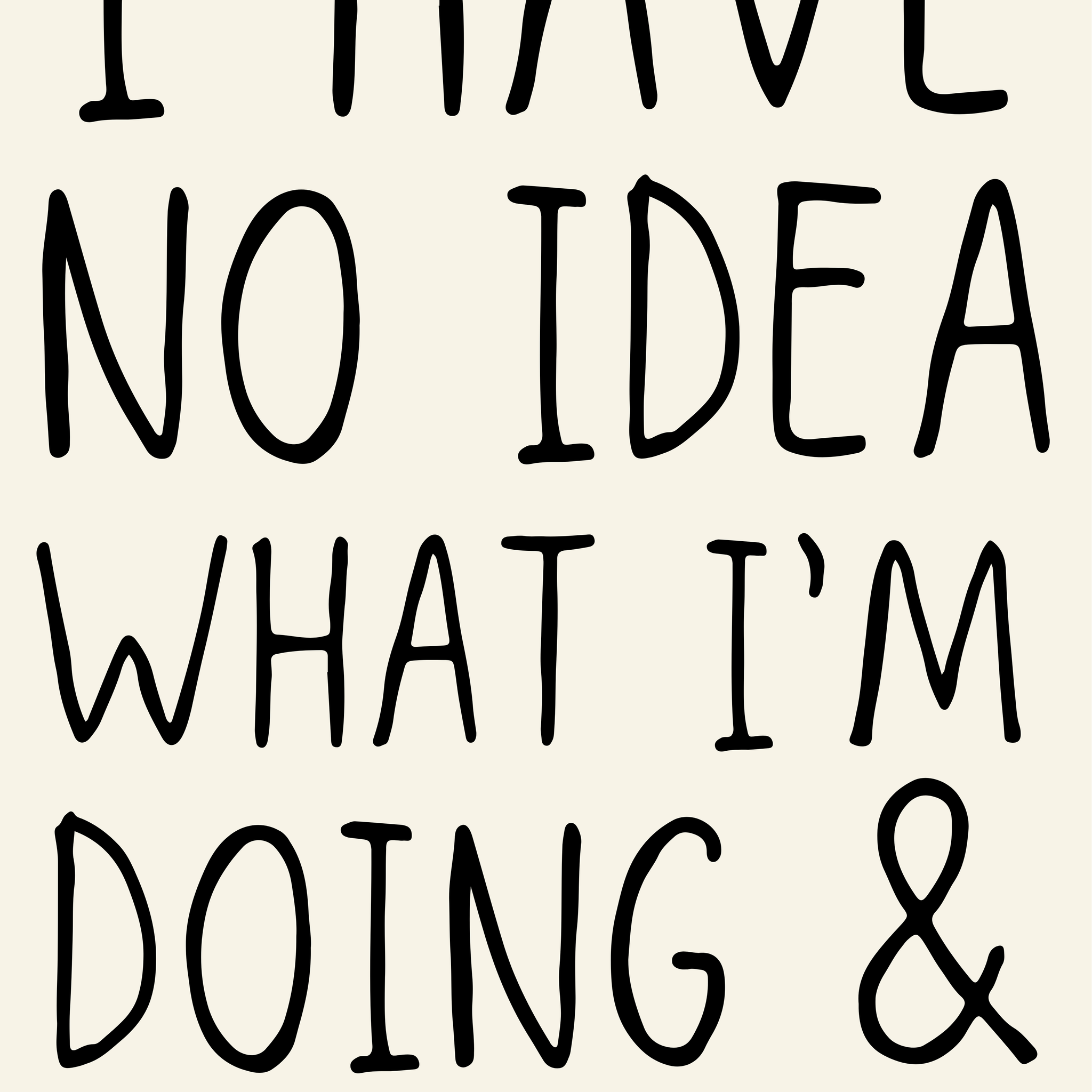 Wall Art 'I Have No Idea What I’m Doing & It’s Wonderful Print: 5x7 Unframed Blue Iris Designs
