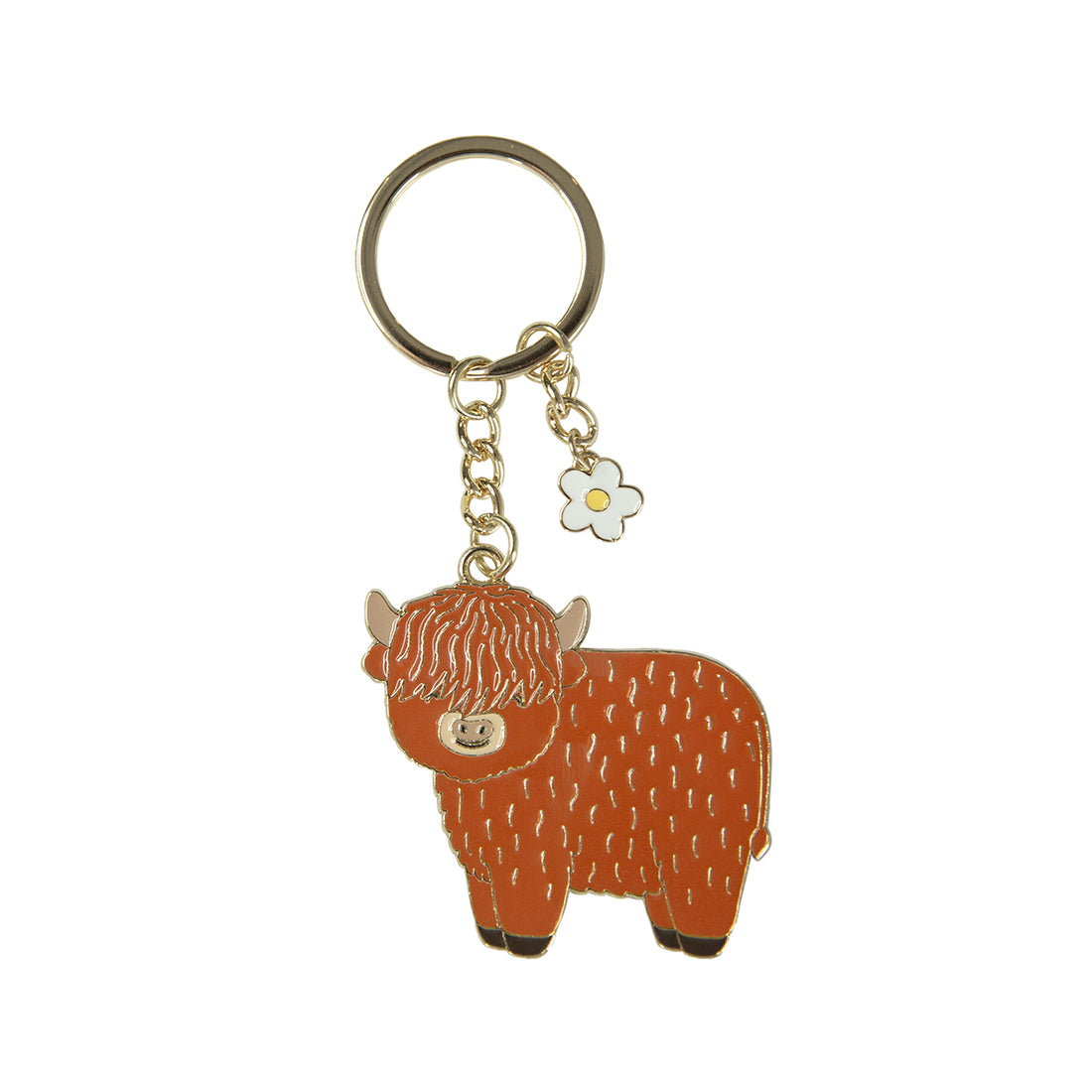 Highland Cow Enamel Keyring By Sass & Belle