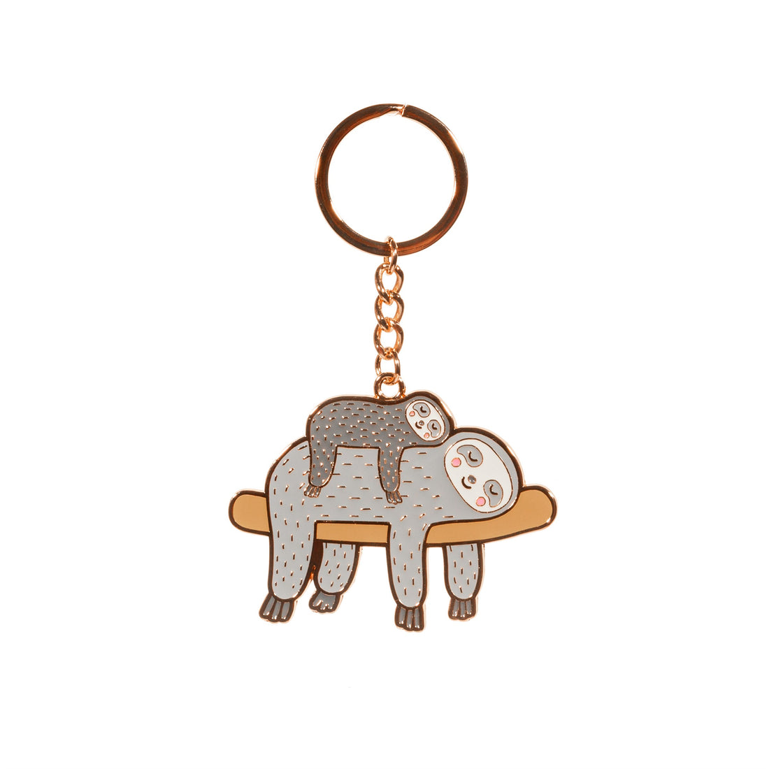 Sloth Enamel Keyring By Sass & Belle