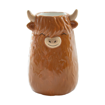 Highland Cow Vase By Sass & Belle