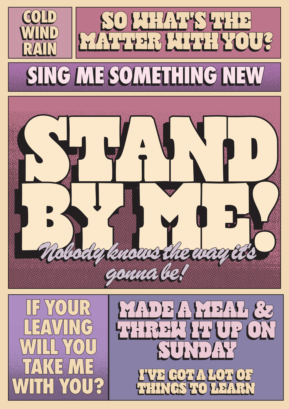 Wall Art Stand By Me Music Inspired Print : 5x7 Blue Iris Designs