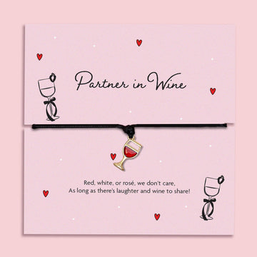 Partner in Wine Friendship Bracelet Letterbox Love.