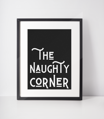 Wall Art The Naughty Corner Print: 5x7 Unframed Blue Iris Designs