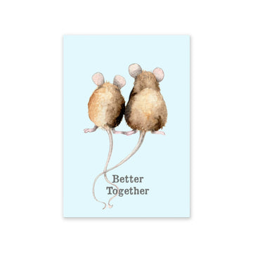 Fridge Magnet - Better Together Mice Matte Finish.