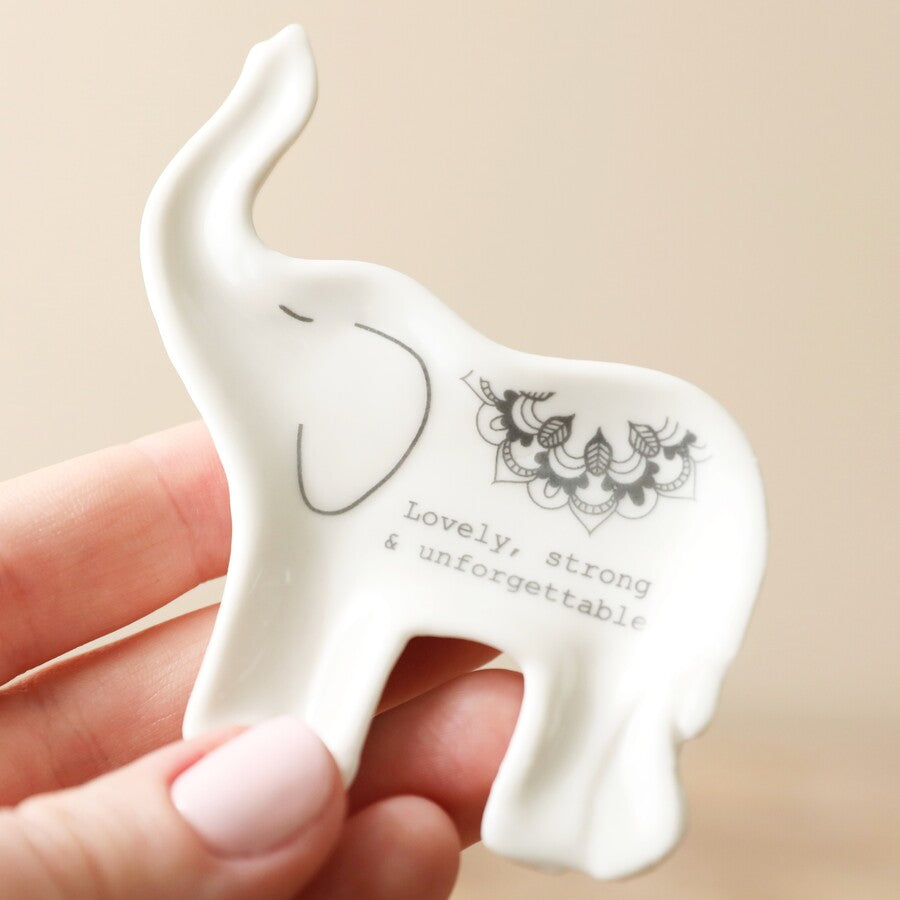 Lisa Angel Elephant Quote Ceramic Trinket Dish.