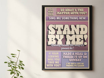 Wall Art Stand By Me Music Inspired Print : 5x7 Blue Iris Designs