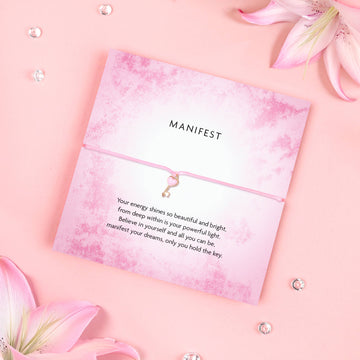 Manifest Heart Key Charm Bracelet – Letterbox Love