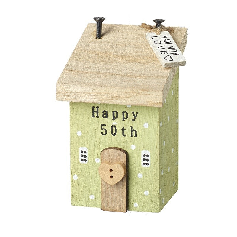Heaven Sends Happy 50th Wooden House Birthday Gift