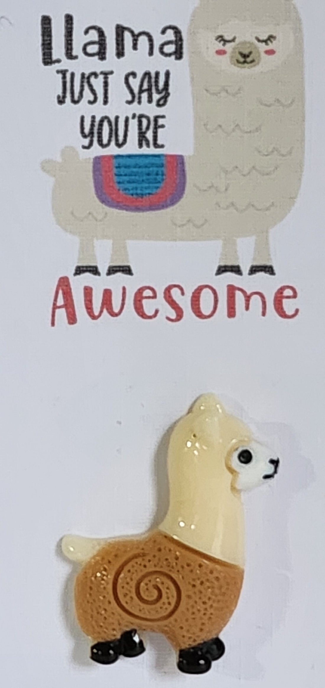 Llama Pocket Hug Resin Llama Pocket Hug Token Mounted On Gift Card 'Llama Just Say You're Awesome' Friend Gift With  Llots Of Llove Envelope