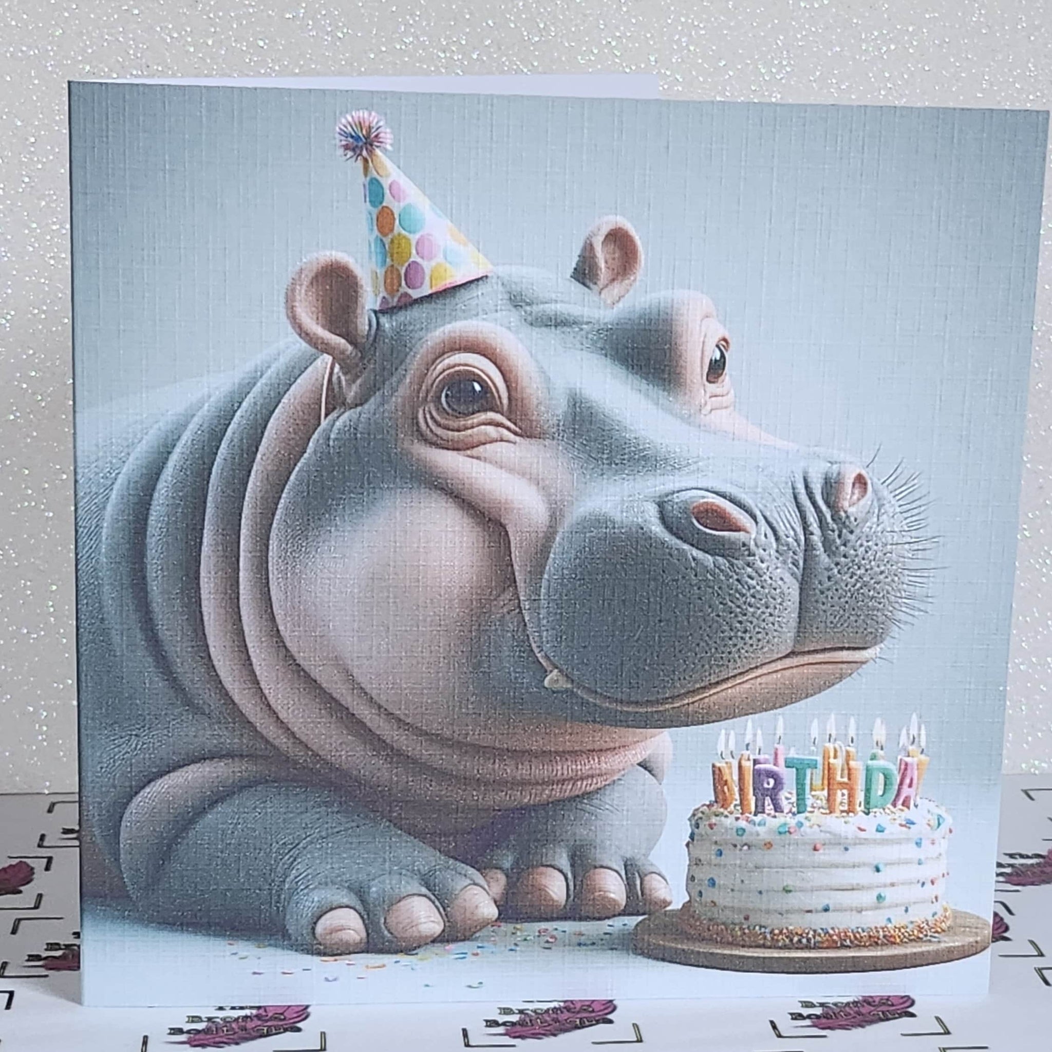 Hippo Birthday Card