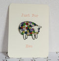 Just For Ewe Enamel Sheep Badge