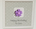 Happy Birthday To You Card With Handmade Fimo Flower