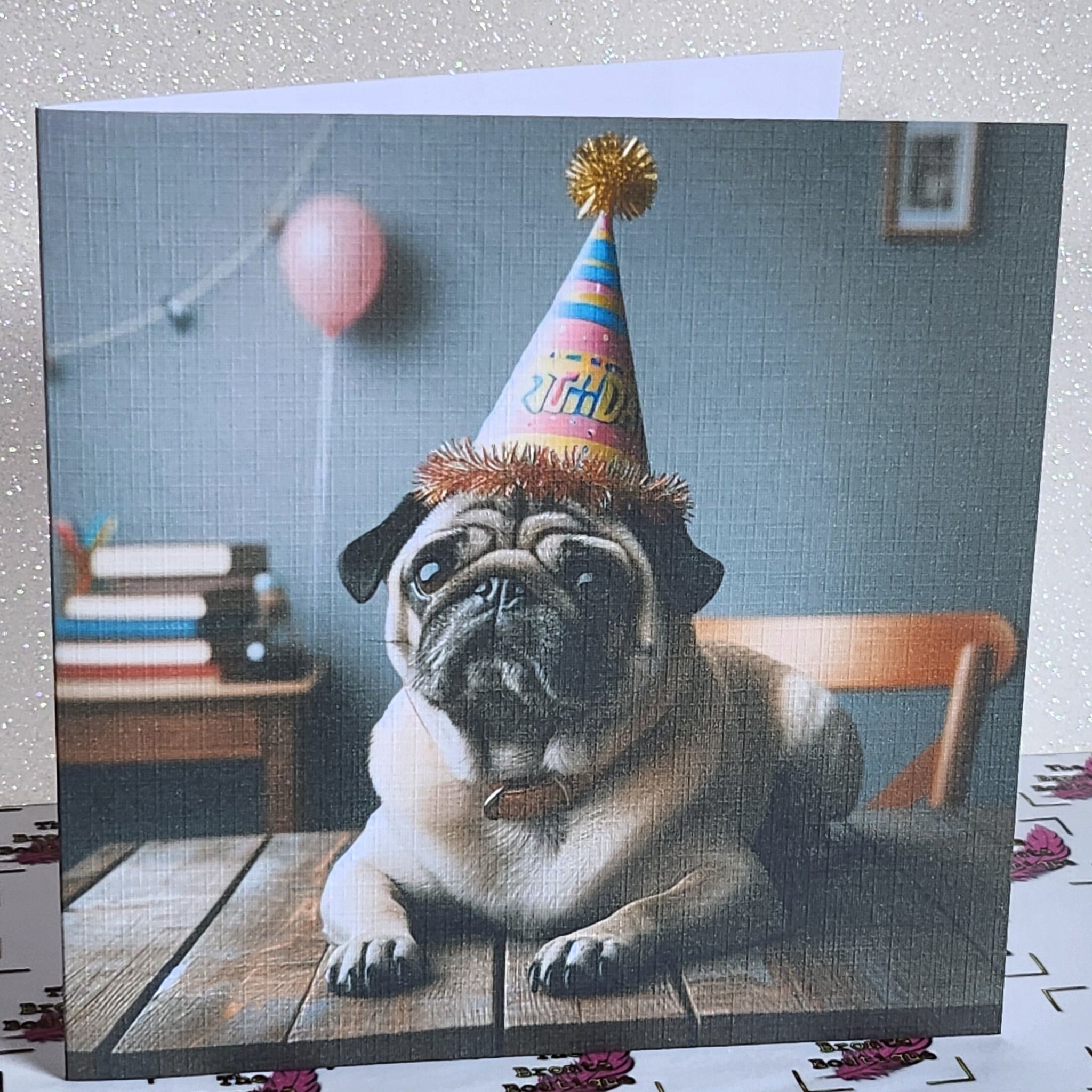 Pug Birthday Card