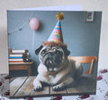 Pug Birthday Card