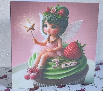 3 Today Handmade Fairy Birthday Card