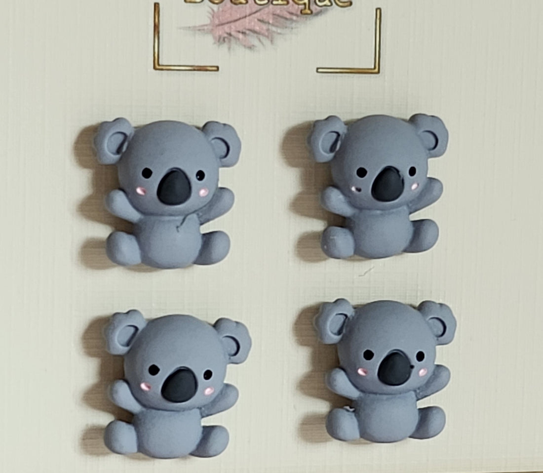 Koala Bear Fridge Magnets Set Of 4 Cute Koala Magnets Pale Pink Pale Grey  Memo Board Planner Small 3D Office Small Business Uni School