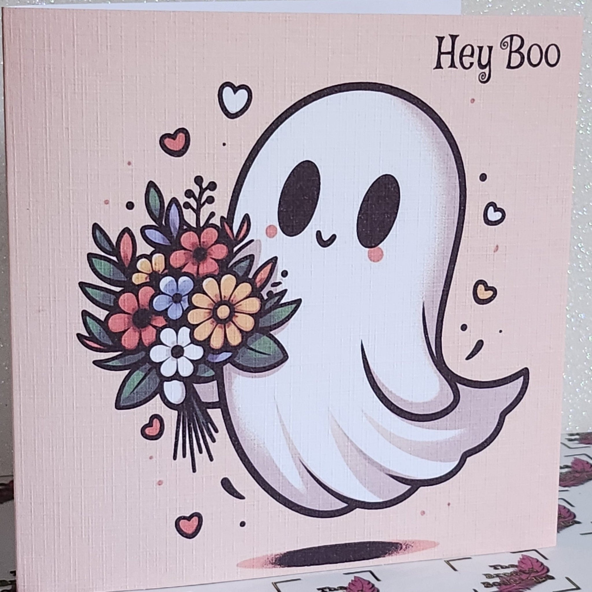 Hey Boo Handmade Cute Ghost Card