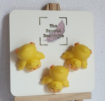 Duckling Fridge Magnets Set Of 3 Cute 3d Duckling Magnets Pale Pale Yellow  Memo Board Planner Small 3D Office Small Business Uni School