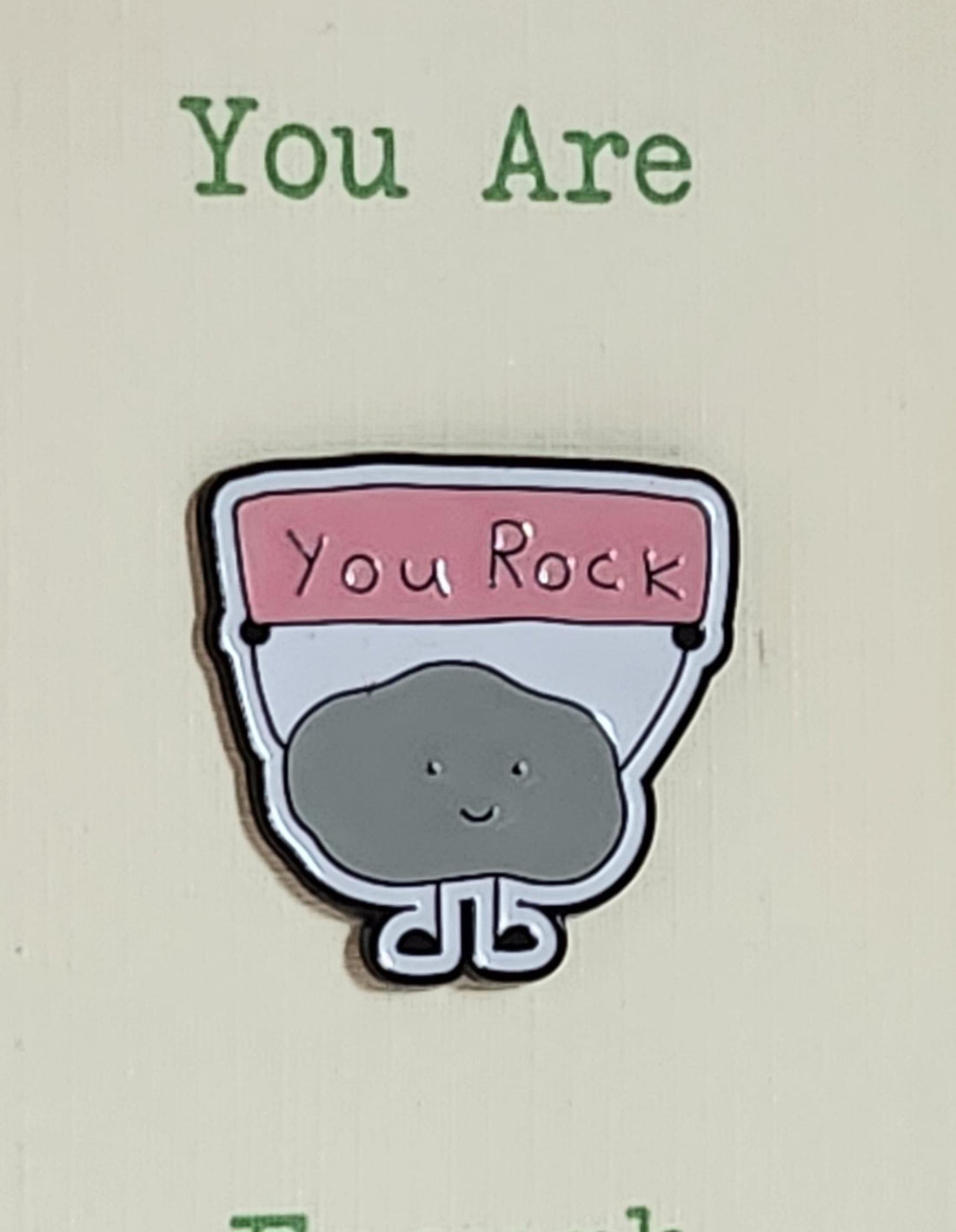 Mental Health Badge On Gift Card Enamel Pin Badge 'You Rock' You Are Enough  Suicide Prevention Positive Affirmation Self Love Anti Bullying