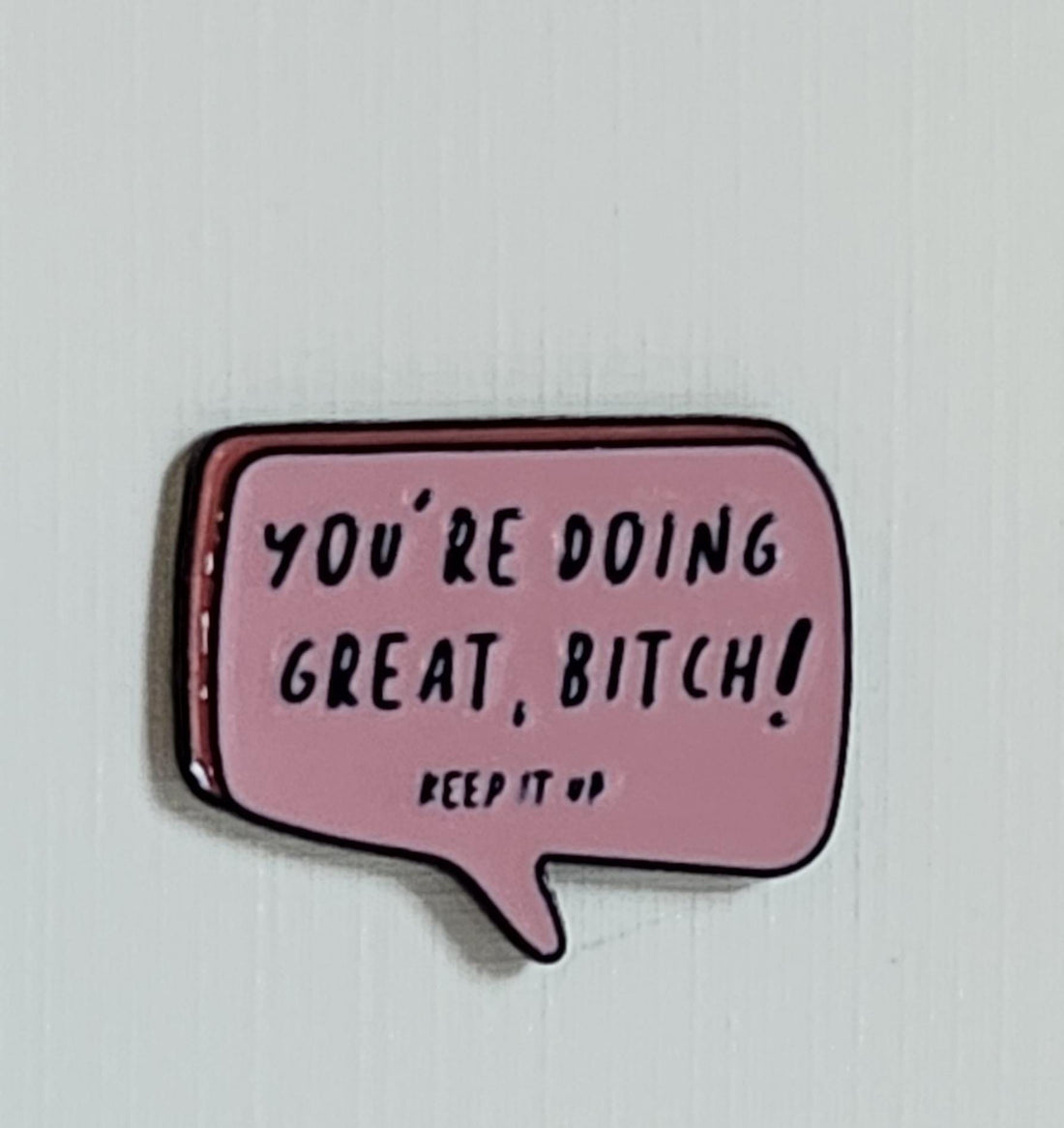 Positive Affirmation Enamel Pin Badge 'You're Doing Great Keep It Up' 'Let Them'  On Gift Card Mental Health Self Love Suicide Prevention