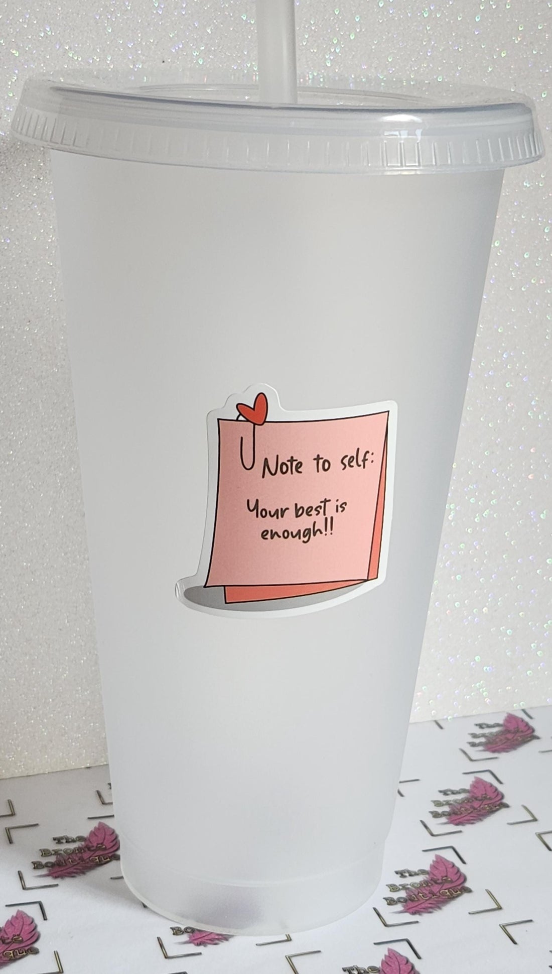 Positive Mental Health Matte Vinyl Sticker 'Your Best In Enough' Planner Water Bottle Suicide Prevention Self Love Positivity Friendship